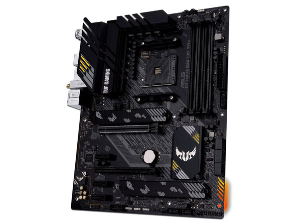 T. Madre ASUS TUF GAMING B550-PLUS WIFI II,
Chipset AMD B550,
Segmento: Medio,
Soporta: AMD Ryzen 5000/3000 Series,
Memoria: DDR4 4866(O.C.) / 3200 / 2133 MHz, 128GB Máx.,
Integrado: Audio HD, Red, USB 3.0, M.2,
ATX, Ptos: 2xPCIEx16, 3xPCIEx1.