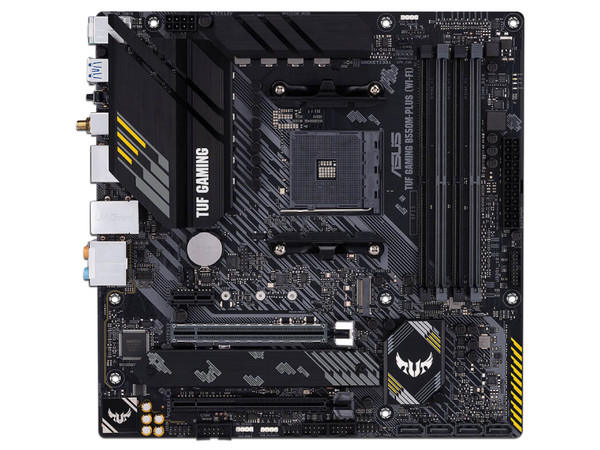 T. Madre Asus TUF GAMING B550M-PLUS (WI-FI), 
Chipset AMD B550,
Segmento Alto/Gamer,
Soporta: Procesador AMD Ryzen 3a Gen, Socket AM4,
DDR4 4400/ 3200/ 2133 MHz, 128GB Max,
Audio HD, Red, USB 3.2, SATA 3.0, M.2,
Micro-ATX, Ptos: 2xPCIEx16, 1xPCIEx1