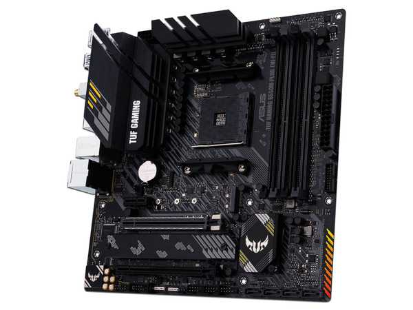 T. Madre Asus TUF GAMING B550M-PLUS (WI-FI), 
Chipset AMD B550,
Segmento Alto/Gamer,
Soporta: Procesador AMD Ryzen 3a Gen, Socket AM4,
DDR4 4400/ 3200/ 2133 MHz, 128GB Max,
Audio HD, Red, USB 3.2, SATA 3.0, M.2,
Micro-ATX, Ptos: 2xPCIEx16, 1xPCIEx1