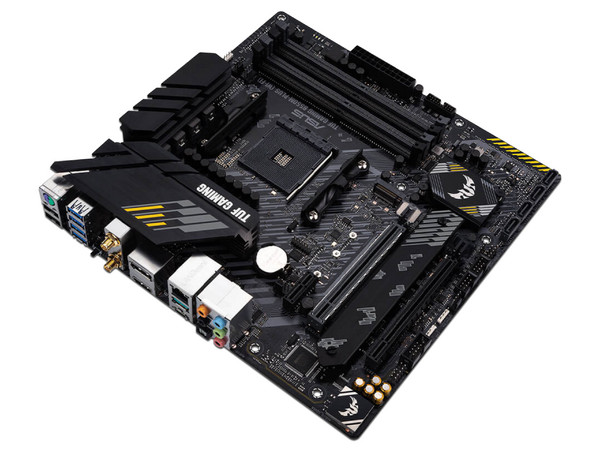 T. Madre Asus TUF GAMING B550M-PLUS (WI-FI), 
Chipset AMD B550,
Segmento Alto/Gamer,
Soporta: Procesador AMD Ryzen 3a Gen, Socket AM4,
DDR4 4400/ 3200/ 2133 MHz, 128GB Max,
Audio HD, Red, USB 3.2, SATA 3.0, M.2,
Micro-ATX, Ptos: 2xPCIEx16, 1xPCIEx1