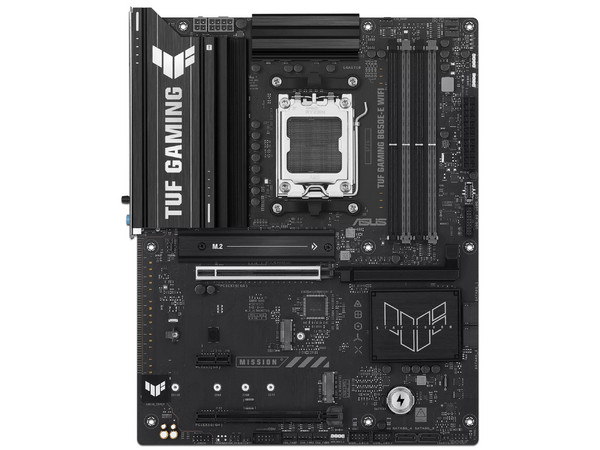 T. Madre ASUS TUF GAMING B650E-E WIFI, 
Chipset B650,
Segmento: Alto/Gamer,
Soporta: AMD Ryzen 7000/8000/9000 Series, Socket AM5,
Memoria: DDR5 6400 MHz, 256GB Max,
Audio HD, Wi‑Fi 6, SATA 3.0, M.2,
ATX, Ptos: 1xPCIE5.0x16, 1xPCIE4.0x16.