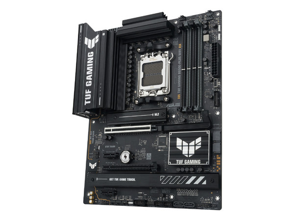 T. Madre ASUS TUF GAMING B650E-PLUS WIFI, 
Chipset B650,
Segmento: Alto/Gamer,
Soporta: AMD Ryzen 7000/8000/9000 Series, Socket AM5,
Memoria: DDR5 8000 MHz, 256GB Max,
Audio HD, Wi‑Fi 6, SATA 3.0, M.2, USB C,
ATX, Ptos: 1xPCIE5.0x16, 2xPCIE4.0x16.