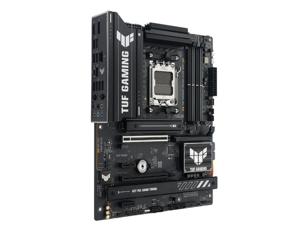 T. Madre ASUS TUF GAMING B650E-PLUS WIFI, 
Chipset B650,
Segmento: Alto/Gamer,
Soporta: AMD Ryzen 7000/8000/9000 Series, Socket AM5,
Memoria: DDR5 8000 MHz, 256GB Max,
Audio HD, Wi‑Fi 6, SATA 3.0, M.2, USB C,
ATX, Ptos: 1xPCIE5.0x16, 2xPCIE4.0x16.