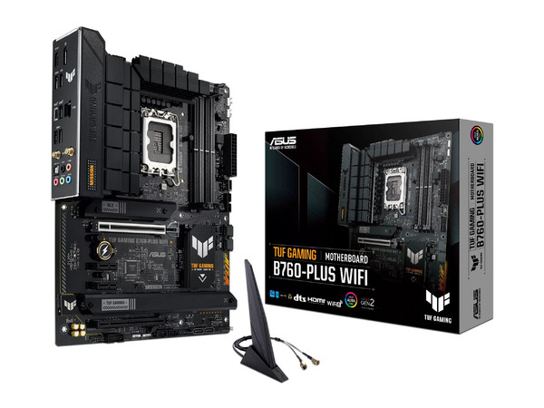 T. Madre ASUS TUF GAMING B760-PLUS WIFI,
Chipset Intel B760,
Segmento: Gamer/Alto,
Soporta: Intel 12va y 13va Generación de Socket 1700,
RAM: DDR5 7200/4800MHz, 128GB Max,
Wi-Fi, Red, USB 3.2 , M.2,
ATX, Ptos: 1xPCIe5.0x16,1xPCIe3.0x16,2xPCIe3.0x1.