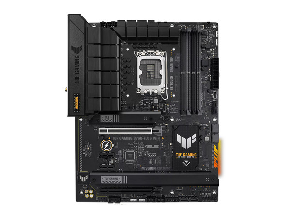 T. Madre ASUS TUF GAMING B760-PLUS WIFI,
Chipset Intel B760,
Segmento: Gamer/Alto,
Soporta: Intel 12va y 13va Generación de Socket 1700,
RAM: DDR5 7200/4800MHz, 128GB Max,
Wi-Fi, Red, USB 3.2 , M.2,
ATX, Ptos: 1xPCIe5.0x16,1xPCIe3.0x16,2xPCIe3.0x1.