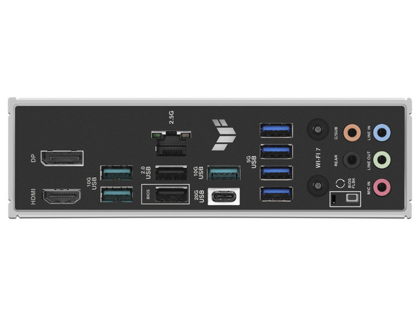 T. Madre ASUS TUF GAMING B850-PLUS WIFI:
Chipset AMD B850,
Segmento: Alto/Gamer,
Soporta: AMD Ryzen 9000, 8000 y 7000 Series, 
Memoria: DDR5 hasta 8000MHz, 198GB Máx, 
Integrado: Audio HD, Red, USB 3.0, M.2, 
ATX, Ptos: 1xPCIE5.0x16, 1xPCIE4.0x1.