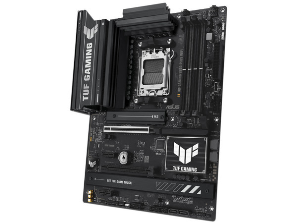 T. Madre ASUS TUF GAMING B850-PLUS WIFI:
Chipset AMD B850,
Segmento: Alto/Gamer,
Soporta: AMD Ryzen 9000, 8000 y 7000 Series, 
Memoria: DDR5 hasta 8000MHz, 198GB Máx, 
Integrado: Audio HD, Red, USB 3.0, M.2, 
ATX, Ptos: 1xPCIE5.0x16, 1xPCIE4.0x1.