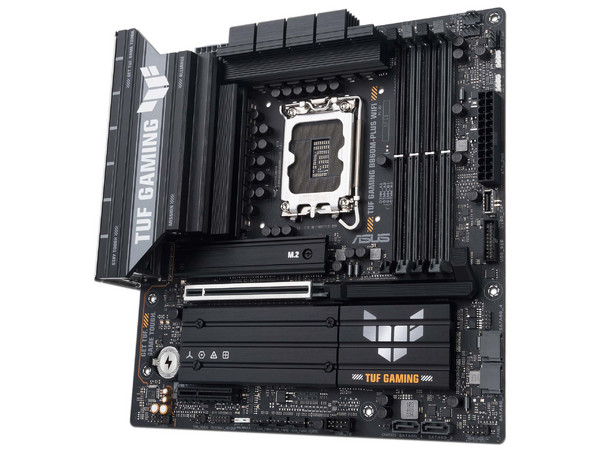 T. Madre ASUS TUF GAMING B860M-PLUS WIFI, 
Chipset Intel B860, 
Segmento: Alto/Gamer,
Soporta: Procesadores Intel Core Ultra (Serie 2), LGA1851, 
Memoria DDR5 8800+MT/s, 256GB Max, 
Wi-Fi 7, 2.5Gb Ethernet, ATX
