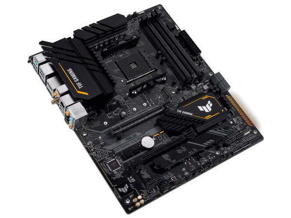 T. Madre ASUS TUF GAMING X570-PRO WIFI II, Chipset AMD X570,
Soporta: 5ta Generación Ryzen, Socket AM4,
Memoria: DDR4 5100(O.C.)/3200(O.C.)/2133 MHz, 128GB Max,
Integrado: AudioHD, Red, USB 3.2 y SATA 3.0, M.2,
ATX, Ptos: 2xPCIEx16, 2xPCIEx1.
