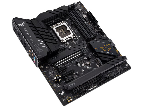 T. Madre ASUS TUF Gaming, Chipset Intel Z690 Plus,
Soporta: Intel 12va Generación de Socket 1700,
Memoria: DDR4 5333(OC)/3600(OC)/2400 MHz, 128GB Max,
Integrado: Audio HD, Red, USB 3.2,
SATA 3.0, M.2 Nvme 4.0
ATX, Ptos: 1xPCIE5.0x16, 2xPCIE3.0x1.