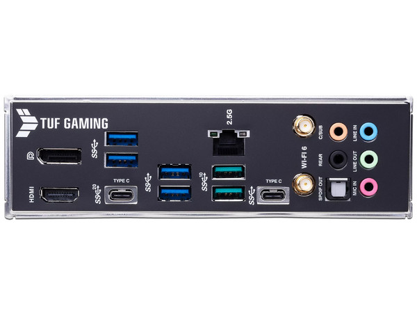 T. Madre ASUS TUF Gaming, Chipset Intel Z690 Plus,
Soporta: Intel 12va Generación de Socket 1700,
Memoria: DDR4 5333(OC)/3600(OC)/2400 MHz, 128GB Max,
Integrado: Audio HD, Red, USB 3.2,
SATA 3.0, M.2 Nvme 4.0
ATX, Ptos: 1xPCIE5.0x16, 2xPCIE3.0x1.