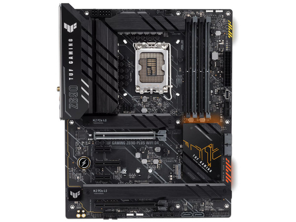 T. Madre ASUS TUF Gaming, Chipset Intel Z690 Plus,
Soporta: Intel 12va Generación de Socket 1700,
Memoria: DDR4 5333(OC)/3600(OC)/2400 MHz, 128GB Max,
Integrado: Audio HD, Red, USB 3.2,
SATA 3.0, M.2 Nvme 4.0
ATX, Ptos: 1xPCIE5.0x16, 2xPCIE3.0x1.