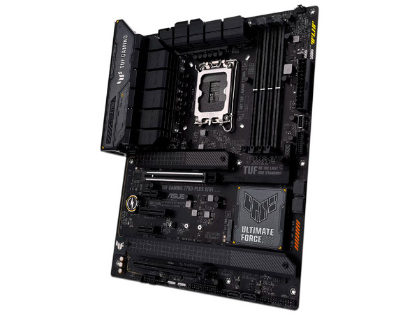 T. Madre Asus TUF GAMING Z790-Plus WIFI, Chipset Intel Z790,
Soporta Procesador Intel de 13a y 12va generación, Socket 1700,
Memoria:DDR5 7200(OC)/6800(OC)/4800  MHz, 128GB Max, 
Integrado: Audio HD, Wi-Fi 6, USB 3.2, M.2, 
ATX, 2xPCIEx16, 2xPCIEx1