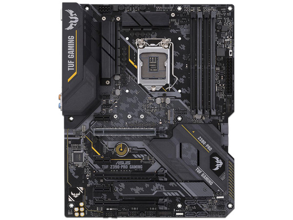 T. Madre ASUS TUF Z390-PRO GAMING, ChipSet Intel Z390,
Soporta: Core i9/i7/i5/i3 de 9na y 8va gen, Socket 1151,
Memoria: DDR4 4266(O.C.)/3200(O.C.)/2133 MHz, 64GB Max,
Integrado: Audio HD, Red,
USB 3.1 y SATA 3.0,
ATX, Ptos: 3xPCIEX16, 3xPCIEX1.