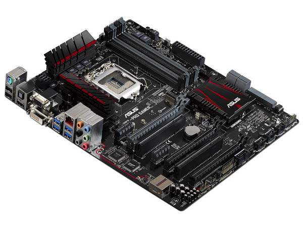 T. Madre ASUS Z97-PRO GAMER, Chipset Intel Z97,
Soporta: Core i7/i5/i3 de Socket 1150,
Memoria: DDR3 3200(O.C.)/ 1866(O.C.)/ 1600/ 1333 MHz, 32GB Max,
Integrado: Audio HD, Red,
USB 3.0 y SATA 3.0,
ATX, Ptos: 2xPCIE 3.0 x16, 2xPCIEx1