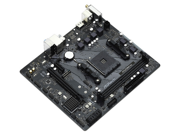 T. Madre ASRock A520M AC, Chipset AMD A520,
Soporta: AMD Ryzen 3ra, 4ta y 5ta Generación, Socket AM4,
Memoria: DDR4 4600(O.C.)/3866(O.C)/2133 MHz, 64GB Max,
Integrado: Audio HD, Red,
USB 3.0, SATA 3.0,
Micro-ATX, Ptos: 1 PCIE 3.0 x16, 1 PCIE 3.0 x1