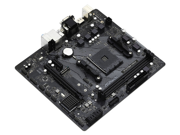 T. Madre ASRock A520M-HDV, 
Chipset AMD A520,
Segmento: Básico,
Soporta: AMD Ryzen 3ra, 4ta y 5ta Generación, Socket AM4,
Memoria: DDR4 4600/3200/2133MHz, 64GB Max,
Integrado: Audio HD, Red, USB 3.2,
SATA 3.0, M.2,
Micro-ATX, Ptos: 1xPCIEx16.