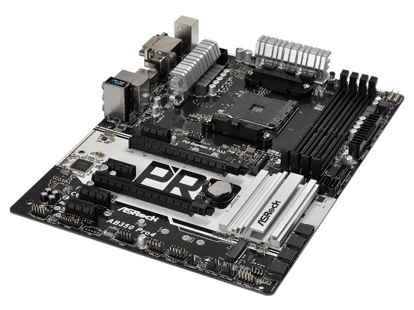 T. Madre ASRock AB350 Pro4, ChipSet AMD B350, 
Soporta: AMD Ryzen/ Athlon / 7ma Gen A-Series de Socket AM4,
Memoria: DDR4 3200+(OC)/2933(OC)/2667/2400/2133 MHz, 64GB Max,
Integrado: Audio HD, Red, USB 3.0 y SATA 3.0, 
ATX, Ptos: 2xPCIEx16, 4xPCIEx1.