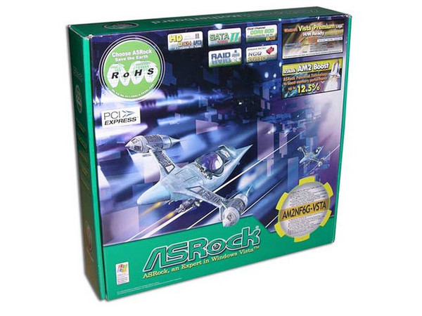T. Madre ASRock AM2NF6G-VSTA, ChipSet NF6100-405,
Para: Athlon 64/64FX / Athlon 64 X2 dual-core, Socket AM2,
Integrado: Video GeForce 6, Audio 7.1 HD, Red 10/100,
Memoria: 4x DDR2, Max. 4GB, Diseño MicroATX,
Ptos: 1xPCI-E X16, 1xPCI-