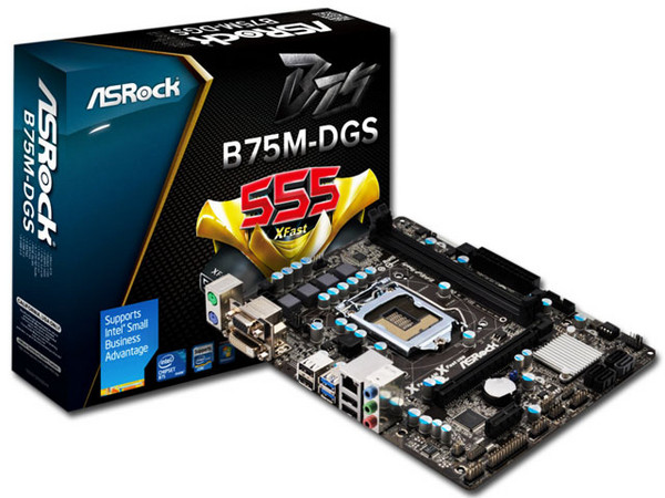 T. Madre Asrock B75M-DGS, ChipSet Intel B75.,
Soporta: Core i7/ i5/ i3/ Pentium/ Celeron de Socket 1155,
Memoria:1600/1333/1066 MHz, 16GB Max,
Integrado: Audio HD, Red 10/100/1000,
Micro-ATX, Ptos: 1xPCIE 3.0 x16, 1xPCIE x1.