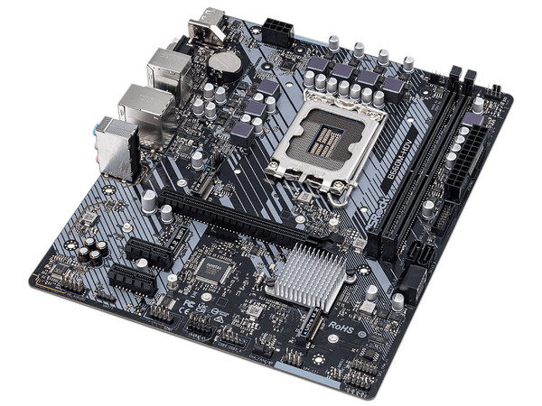 T. Madre ASRock B660M-HDV, Chipset Intel B660,
Soporta: Intel 12va Generación de Socket 1700,
Memoria: DDR4 5066/3200 MHz, 64GB Max,
Integrado: Audio HD, Red,
USB 3.2, SATA 3.0, M.2,
Micro-ATX, Ptos: 1xPCIE4.0x16, 2xPCIE3.0x1.