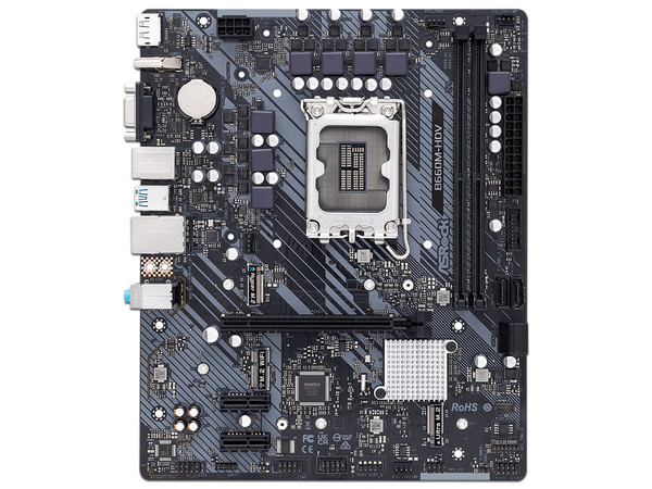 T. Madre ASRock B660M-HDV, Chipset Intel B660,
Soporta: Intel 12va Generación de Socket 1700,
Memoria: DDR4 5066/3200 MHz, 64GB Max,
Integrado: Audio HD, Red,
USB 3.2, SATA 3.0, M.2,
Micro-ATX, Ptos: 1xPCIE4.0x16, 2xPCIE3.0x1.