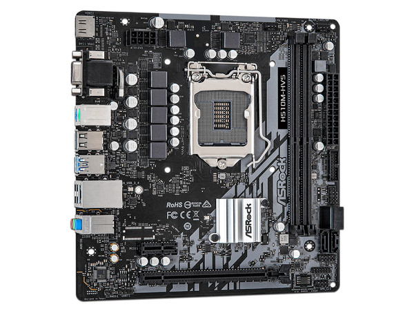 T. Madre ASRock H510M, Chipset Intel H510,
Soporta: Intel 11va Generación de Socket 1200,
Memoria: DDR4 3200 / 2933 / 2133 MHz, 64GB Max,
Integrado: AudioHD, Red, USB 3.2 y SATA 3.0,
Micro-ATX, Ptos: 1xPCIE4.0x16, 1xPCIEx1.