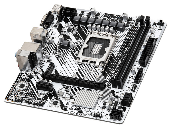 T. Madre ASRock H610M-HDV/M.2+ D5:
Chipset Intel H610,
Segmento: Básico,
Soporta: Intel 13va y 14va Generación, 
Socket 1700, Memoria: 64GB Máx,
Integrado: AudioHD, Red, USB 3.2, SATA 3.0, M.2, 
Micro-ATX, Ptos: 1xPCIE4.0x16, 1xPCIEx1.