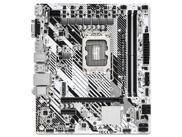 T. Madre ASRock H610M-HDV/M.2+ D5:
Chipset Intel H610,
Segmento: Básico,
Soporta: Intel 13va y 14va Generación, 
Socket 1700, Memoria: 64GB Máx,
Integrado: AudioHD, Red, USB 3.2, SATA 3.0, M.2, 
Micro-ATX, Ptos: 1xPCIE4.0x16, 1xPCIEx1.