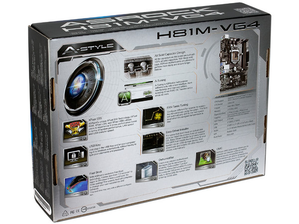T. Madre ASRock H81M-VG4, Chipset Intel H81,
Soporta: Core i3 / i5 / i7 / Pentium / Celeron de Socket 1150,
Memoria: DDR3 1600/1333/1066 MHz, 16 GB Max,
Integrado: Audio HD, Red,
SATA 3.0, USB 3.0.
Micro-ATX, Ptos: 1xPCIEX16, 1xPCIEX1.