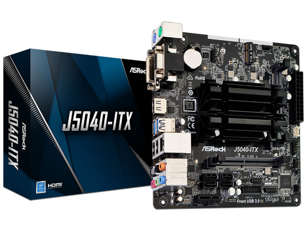 T. Madre ASRock J5040-ITX, Procesador Integrado Pentium Silver J5040 (Hasta 3.2 GHz),
Segmento: Básico,
Memoria: DDR4 2400 MHz, 8GB Max,
Integrado: Audio, Red,
Video UHD Intel 605, SATA 3.0,
Mini ITX, PCIE 2.0 x1.