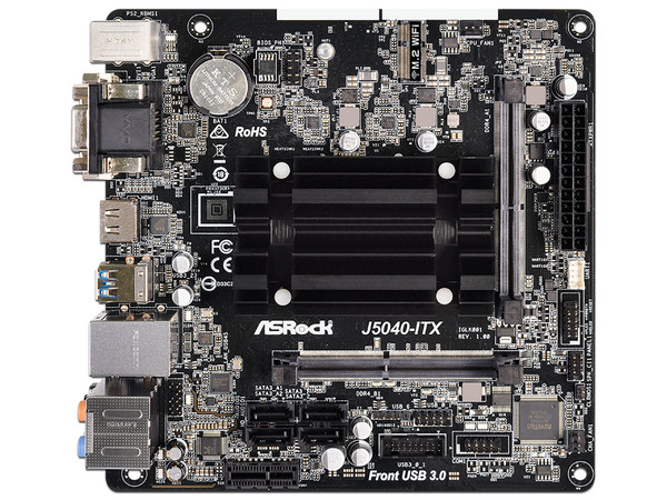 T. Madre ASRock J5040-ITX, Procesador Integrado Pentium Silver J5040 (Hasta 3.2 GHz),
Segmento: Básico,
Memoria: DDR4 2400 MHz, 8GB Max,
Integrado: Audio, Red,
Video UHD Intel 605, SATA 3.0,
Mini ITX, PCIE 2.0 x1.