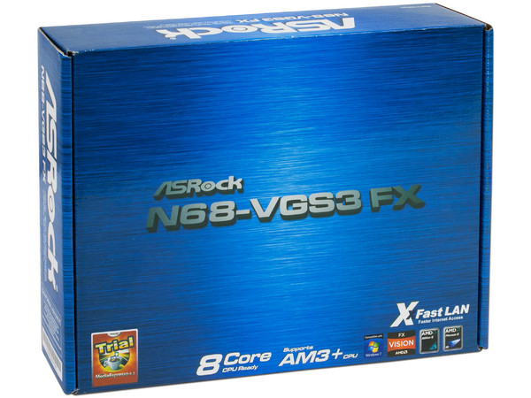 T. Madre ASRock N68-VGS3 FX, Chipset nForce 630a,
Soporta: AMD FX/Phenom II/Athlon II de Socket Am3+,
Memoria: DDR3 1600/1333/1066/800 MHz, 8 GB Max,
Integrado: Audio HD, Red,
Micro ATX, Ptos: 1xPCIEX16, 1xPCIEX1.