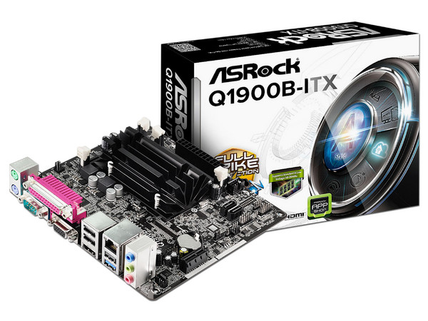 T. Madre ASRock Q1900B-ITX,
Procesador Integrado Intel Celeron J1900 (Hasta 2.42 GHz),
Memoria: DDR3 1333MHz, 16 GB Max,
Integrado: Audio, Red, Video Intel HD Graphics,
SATA 2.0,
Mini ITX, Ptos: 1xPCIEx1.