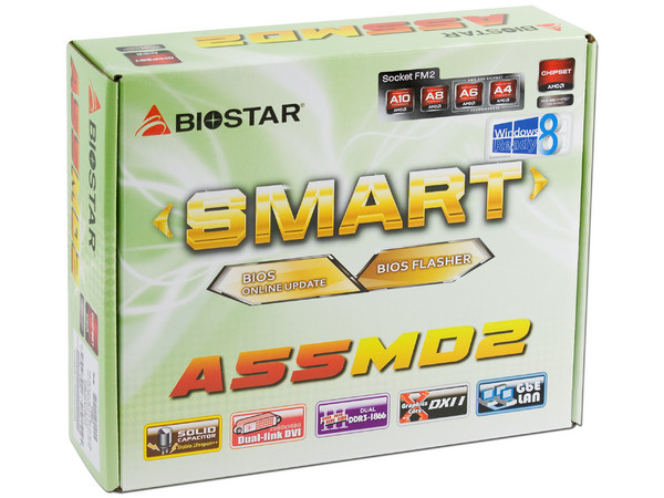 T. Madre Biostar A55MD2, Chipset AMD A55,
Soporta: AMD A10 / A8 / A6 / A4 / E2 / Athlon II de Socket FM2,
Memoria: DDR3 2133/1600/1333/1066/800 MHz, 32GB Max,
Integrado: Audio HD, Red,
Micro-ATX, Ptos: 1xPCIEX16, 1xPCI