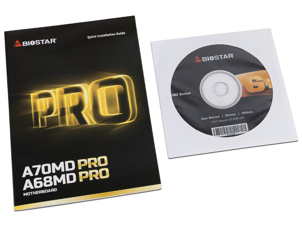 T. Madre Biostar A68MD PRO, Chipset AMD A70M,
Soporta: A10 /A8 /A6 /A4/ Athlon II X4 de Socket FM2+,
Memoria: DDR3 2600(OC) / 1600 / 800 MHz, 32 GB,
Integrado: Audio HD, Red,
Micro-ATX, Ptos: 1xPCIEx16, 1 x PCIEx1, 1 x PCI.