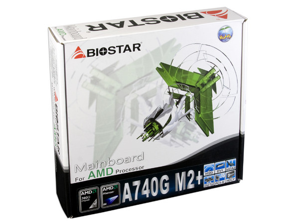 T. Madre Biostar A740G M2+, ChipSet AMD 740G,
Soporta: Phenom, Athlon 64 X2, Socket AM2+,
Integrado: Video ATI Radeon HD2100, Audio HD, Red,
Memoria: 4x DDR2 1066Mhz, Max. 16GB,
Diseño ATX, Ptos: 1xPCIE X16, 1xPCI-E X1, 2xPCI