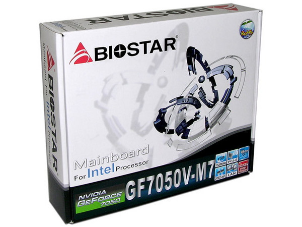 T. Madre Biostar GF7050V-M7, ChipSet NVIDIA 7050,
Soporta: Cel.400, DualCore/2 Duo, 1333/1066/800/MHz,
Memoria: DDR2 800/667Mhz, 2 Bancos, 4GB Max,
Integrado: Video GeForce 7050, Audio HD, Red,
Diseño: MicroATX, Ptos: 1xPCEx16, 1xPCE, 2xPCI