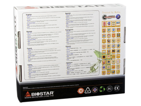 T. Madre Biostar GF8100 M2+ SE, ChipSet Nvidia 8100,
Soporta: Phenom, Athlon 64/Athlon 64 X2, Socket AM2+,
Memoria: DDR2 1066/800/Mhz, 2 Bancos, 8GB Max,
Integrado: Audio HD, Red 10/100, Video NVIDIA GF8100,
Diseño: MicroATX, Ptos:1xPCEx16 2.0, 2xPCI