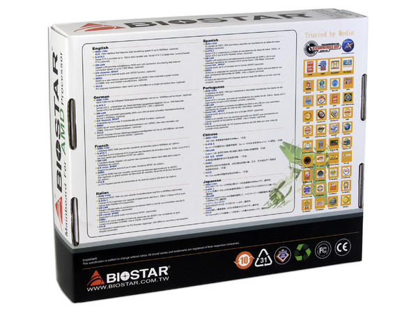 T. Madre Biostar GF8100 M2+ TE, ChipSet Nvidia 8100,
Soporta: Phenom, Athlon 64/Athlon 64 X2, Socket AM2+,
Memoria: DDR2 1066/800/Mhz, 2 Bancos, 8GB Max,
Integrado: Audio HD, Red 10/100, Video NVIDIA GF8100,
Diseño: MicroATX, Ptos:1xPCEx16 2.0, 2xPCI