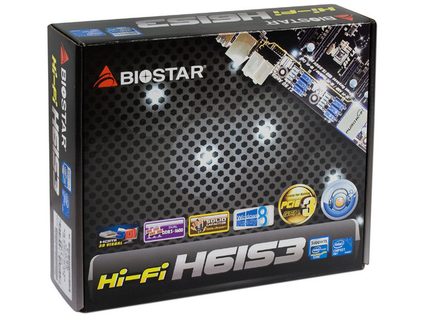 T. Madre Biostar HI-FI H61S3, Chipset Intel H61,
Soporta: Intel Core i7/ i5/ i3/ Pentium de Socket 1155,
Memoria: DDR3 1600/1333/1066 Mhz, 16 GB Max,
Integrado: Audio HD, Red,
Micro-ATX, Ptos: 1xPCIE 3.0 x16, 2xPCIEx1