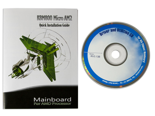 T. Madre Biostar K8M800 Micro AM2, ChipSet VIA K8M800,
Para: Athlon 64/Athlon 64 X2 Dual-Core, Socket AM2,
Integrado: Video VIA UniChromePro, Audio 5.1, Red 10/100,
Memoria: 2x DDR2, Max. 2GB,  533/667 Mhz,
Diseño MicroATX, Ptos: 1 x AGP8X, 2 x PCI