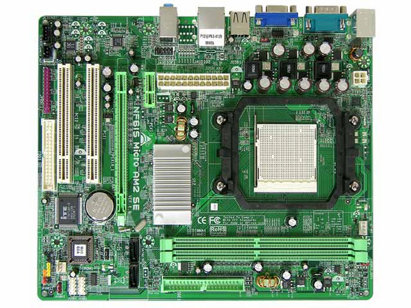 T. Madre Biostar NF61S MICRO AM2 SE, GeForce6100,
Para: Athlon 64/FX, Athlon 64 X2, Socket AM2,
Integrado: Video GeForce 6100, Audio 5.1, Red 10/100,
Memoria: 2x DDR2, Max. 2GB, Diseño MicroATX,
Ptos: 1xPCI-E X16, 1xPCI-E X1, 2xPCI