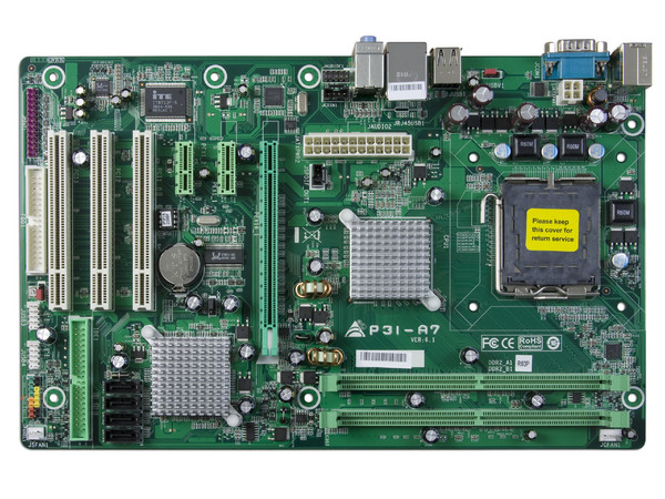 T. Madre Biostar P31-A7, Chipset Intel P31/  ICH7,
Soporta: Core 2 Duo, Quad, Celeron 400, 533/800/1066,1333MHz
Integrado: Audio HD, Red,
Memoria: DDR2 533/667/800MHz, 2 Bancos, 4GBMax,
Diseño: ATX, Ptos: 2xPCE, 1xPCEx16, 3xPCI