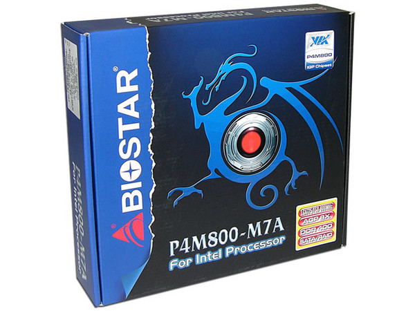 T. Madre Biostar P4M800-M7A, ChipSet VIA P4M800,
Soporta: Intel LGA775 (90nm) FSB 800MHz,
Integrado: Video, Audio y Red,
Memoria: DDR 400 / 333, 2 Bancos, 2GB Max,
Diseño: Micro ATX, Ptos:3x PCI, 1x AGP8X, 1x CNR