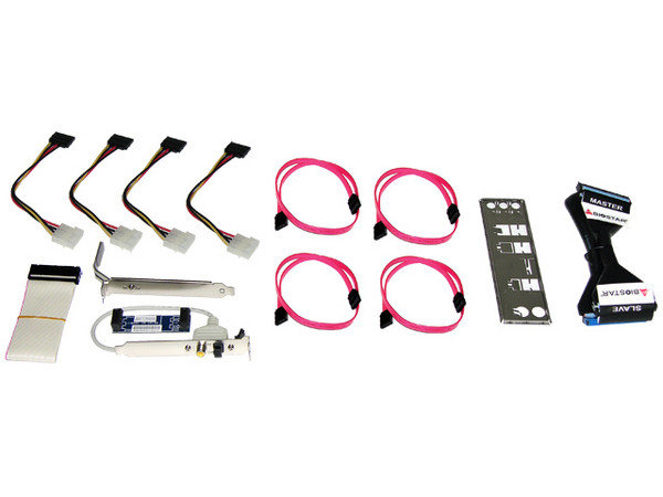 T. Madre Biostar TFORCE 590 SLI DELUXE, ChipSet nForce 590SLI
Soporta: AMD Athlon 64 FX/Athlon 64 X2/Athlon 64/Sempron,
Integrado: Audio ALC882/883 8+2 Canales, Red 10/100,
Memoria: 4x DDR2, Max. 4GB, Diseño ATX,
Ptos: 2xPCI-E X16, 2xPCI-E X1, 2xPCI