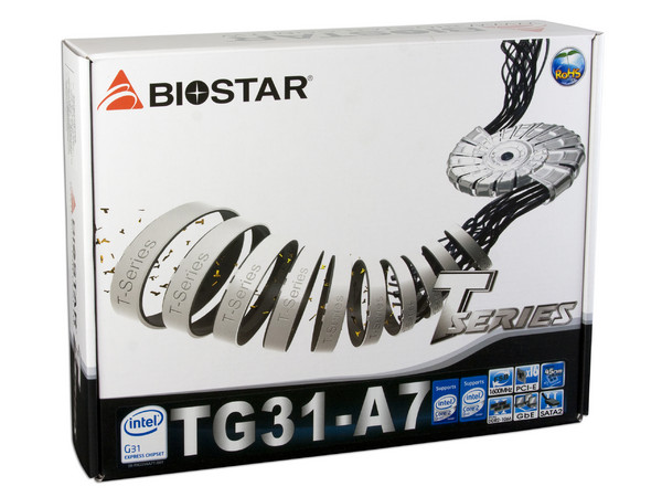 T. Madre Biostar TG31-A7, ChipSet Intel G31,
Soporta: Cel.400, DualCore/Duo/Quad, 1066/1333MHz,
Memoria: DDR2 1066/800/Mhz, 2 Bancos, 4GB Max,
Integrado: Audio HD, Red 100/1000, Video Intel,
Diseño: ATX, Ptos: 1xPCEx16, 2xPCEx1, 3xPCI
