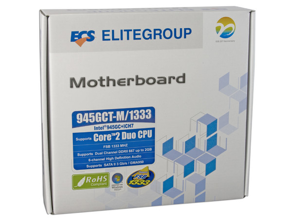 T. Madre ECS 945GCT-M/1333, ChipSet Intel 945GC,
Soporta: Cel.400, DualCore/2Duo, 1066/1333MHz,
Memoria: DDR2 533/667Mhz, 2 Bancos, 4GB Max,
Integrado: Video, Audio HD, Red 10/100,
Diseño: MicroATX, Ptos: 1xPCEx16, 1xPCEx1, 2xPCI