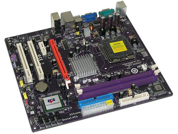 T. Madre ECS 945GCT-M (V2.0), ChipSet Intel 945GC & ICH7,
Soporta: Cel.400, DualCore/2Duo, 1066MHz,
Memoria: DDR2 667/533/400Mhz, 2 Bancos, 2GB Max,
Integrado: Video Intel GMA950, Audio HD, Red 10/100,
Diseño: MicroATX, Ptos: 1xPCEx16, 2xPCI