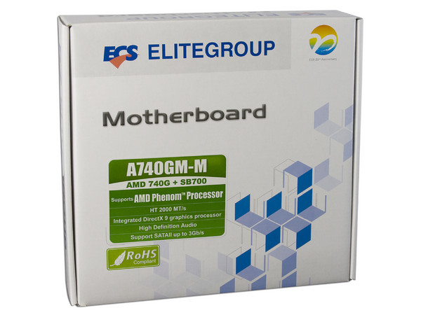 T. Madre ECS A740GM-M, ChipSet AMD 740G,
Soporta: Phenom, Athlon 64/Athlon 64 X2, Socket AM2+,
Integrado: Audio HD, Video AMD 740G, Red 10/100,
Memoria: 2x DDR2, Max. 16GB, Diseño MicroATX,
Ptos: 1xPCI-E X16, 1xPCI-E X1, 2xPCI